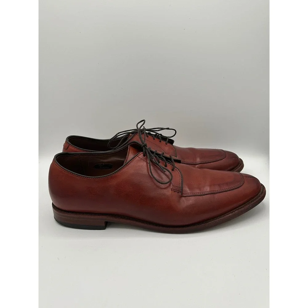 Allen Edmonds Delray Men Size 10D Chili Leather Split Toe Blucher Dress Shoes